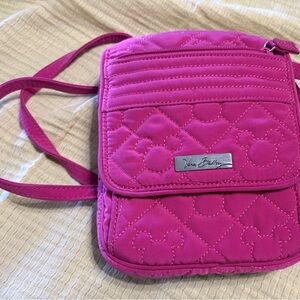 Disney Parks Vera Bradley Fuchsia Quilted Crossbody Bag